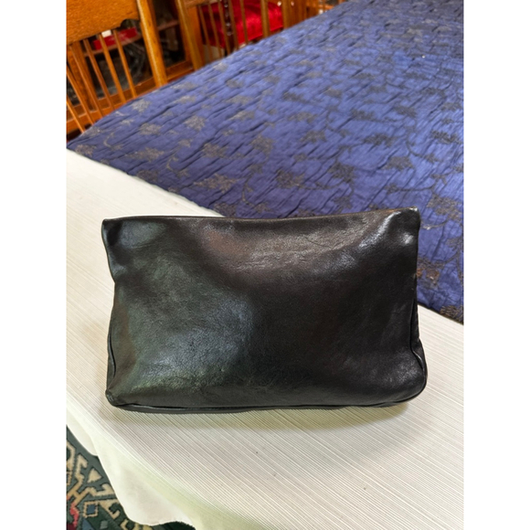 Jimmy Choo Black Leather Star Clutch Bag Silver Hardware - Picture 3 of 11